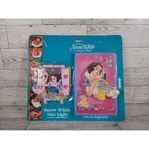Vintage Disney Snow White Switchplate and Nite Light NEW